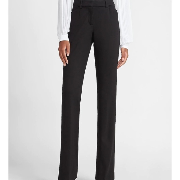 NWT Express Publicist Mid Rise Barely Boot Pants in Black 0L - Picture 1 of 10